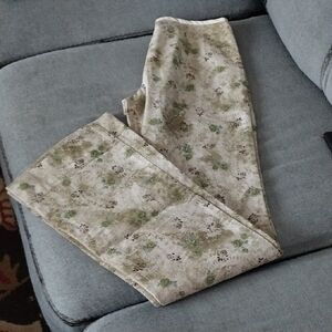 Vintage Velour Floral Boot Cut Pants